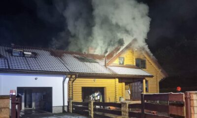 Pożar domu w Dzikowie