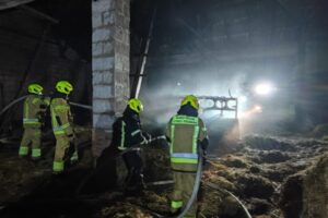 Pożar stodoły w Skłudzewie