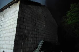 Pożar stodoły w Skłudzewie